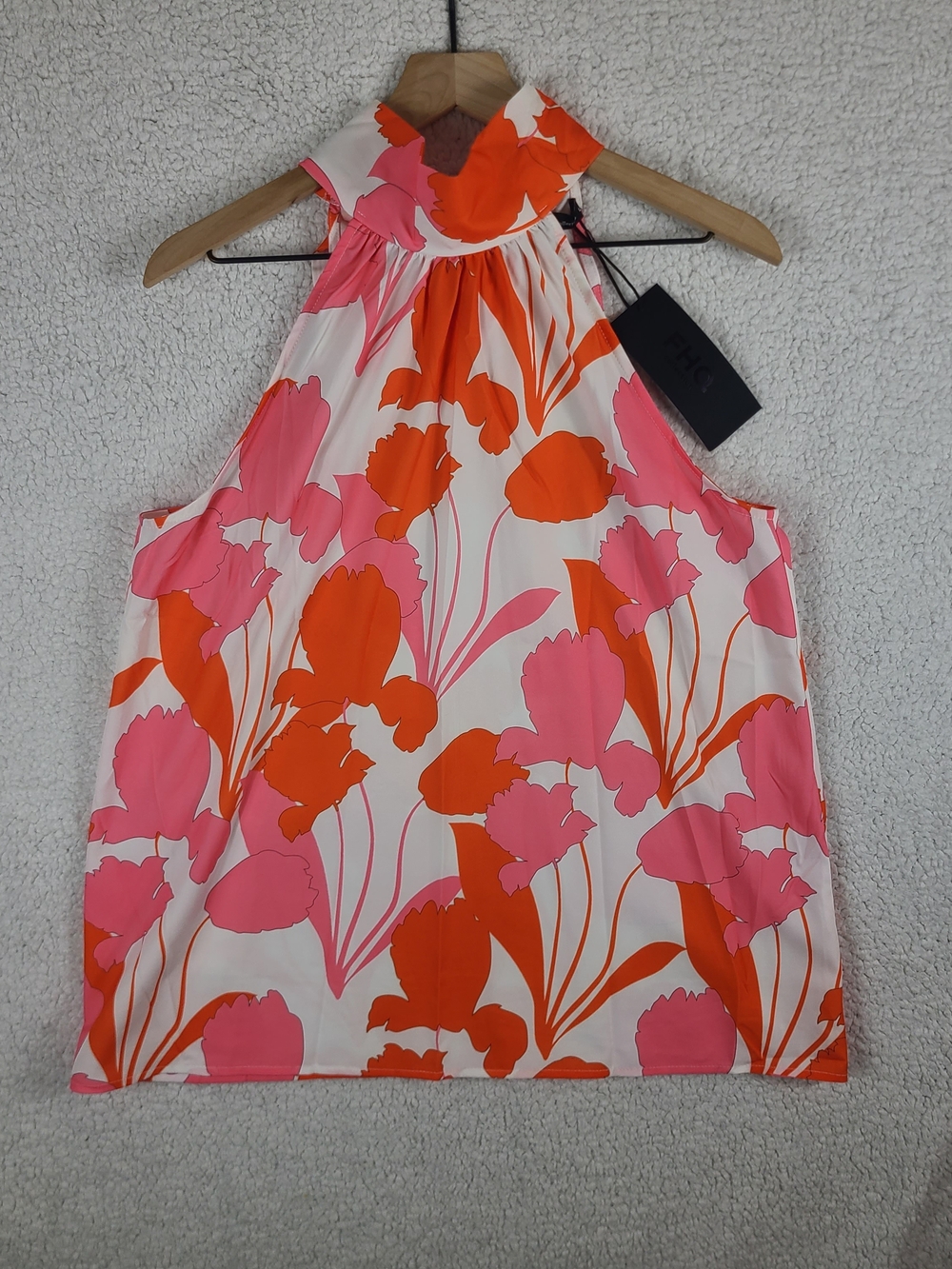 HQ Floral Halter Camisole in Pink & Orange